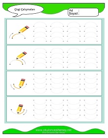 okul öncesi çocuklar için Çizgi çalışma sayfaları